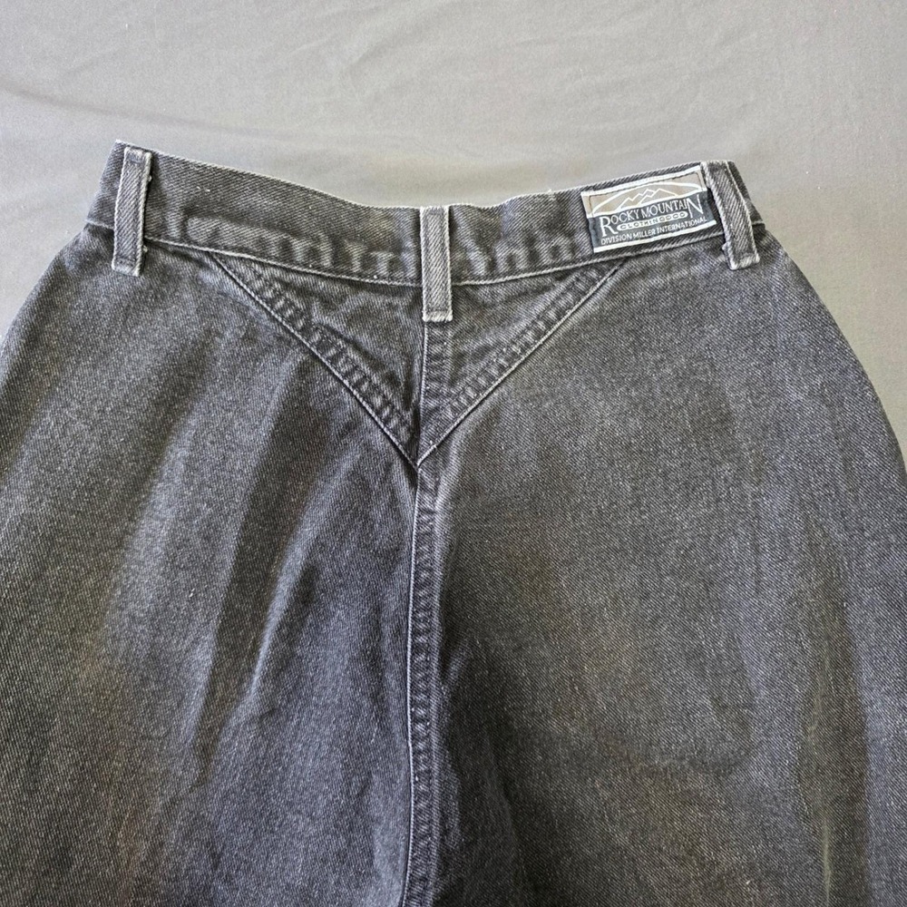 Rockies High Rise Tapered Jeans Black Denim 28/7 Vintage Western‎ Ranchwear USA